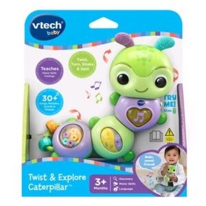 New in box Vtech Baby Twist & Play Caterpillar - Green and Purple